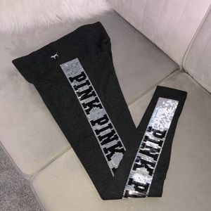 Charcoal Grey Sequin Leggings